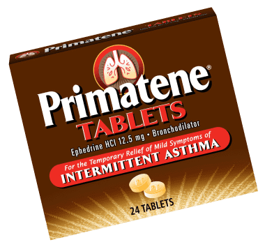 Primatene Tablets 24 count packaging