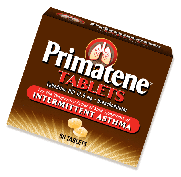 Primatene Tablets packaging